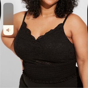 Torrid lace inset crop tank
